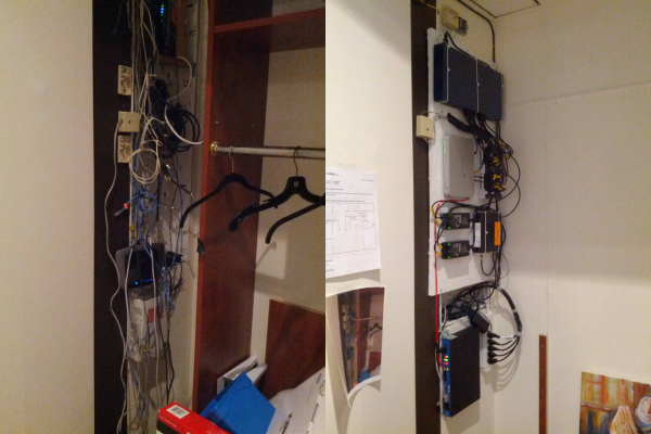 Wiring before and after